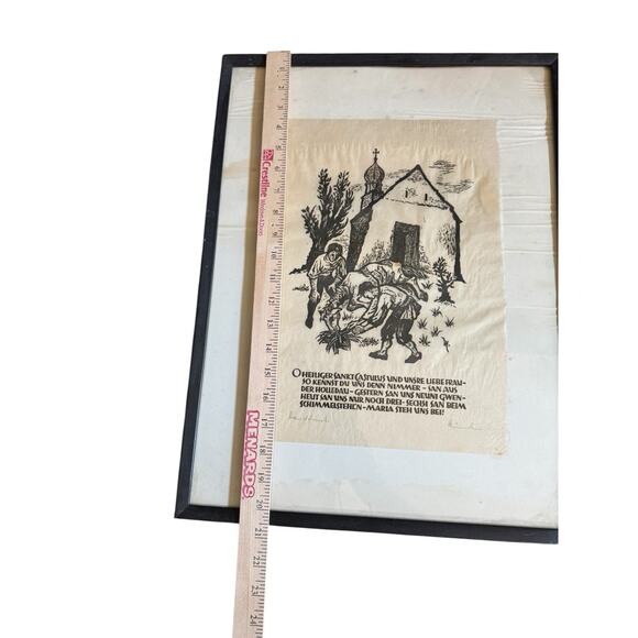 Vintage German Woodcut Print Saint Castulus Bavarian Folk Catholic Devotional - Picture 2 of 16